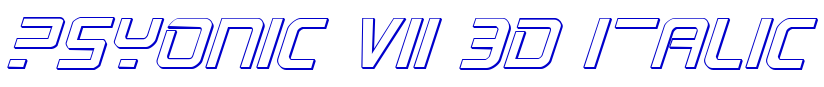 PsYonic VII 3D Italic police de caractère